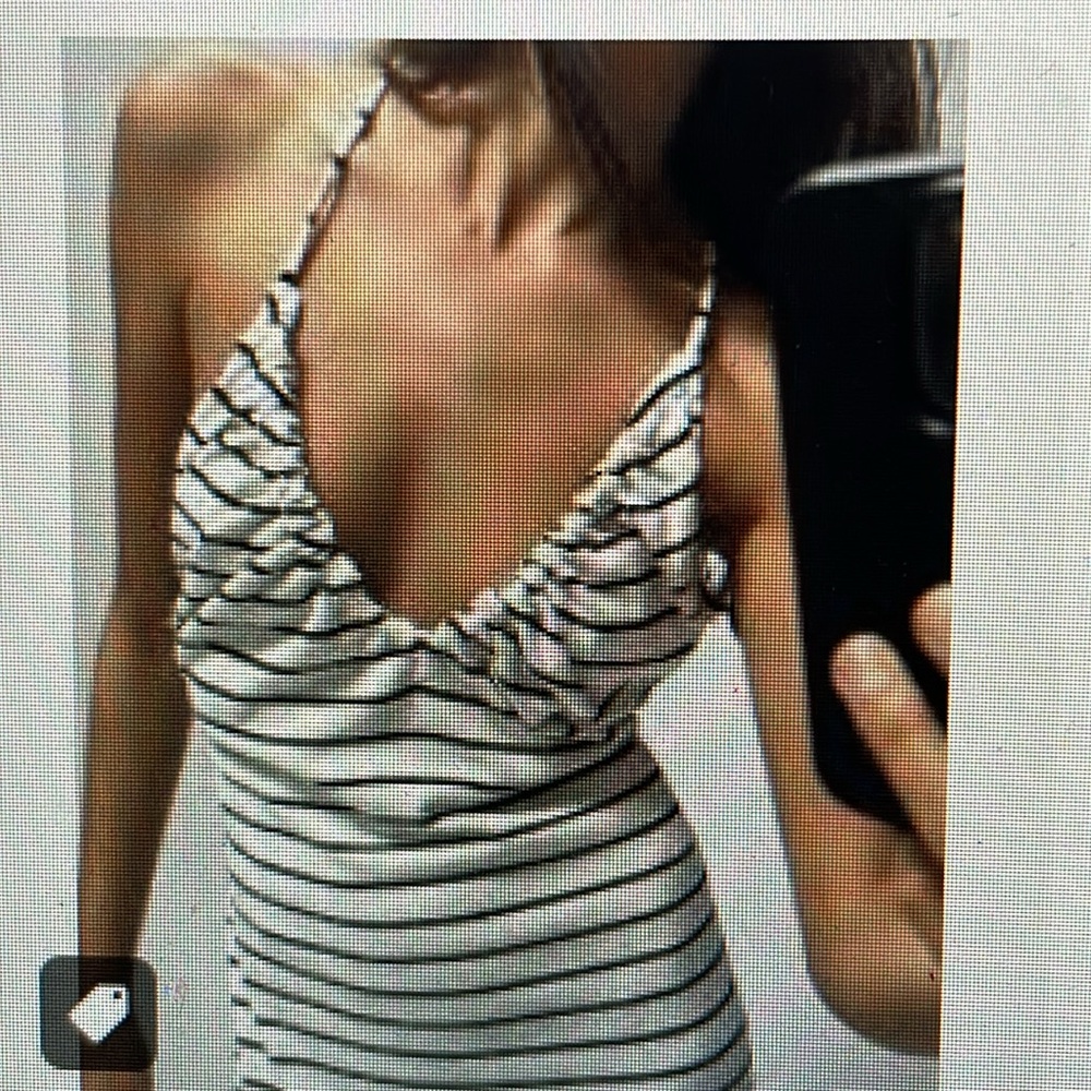 Zara Striped Black and White Maxi Dress- new - Picture 3 of 8